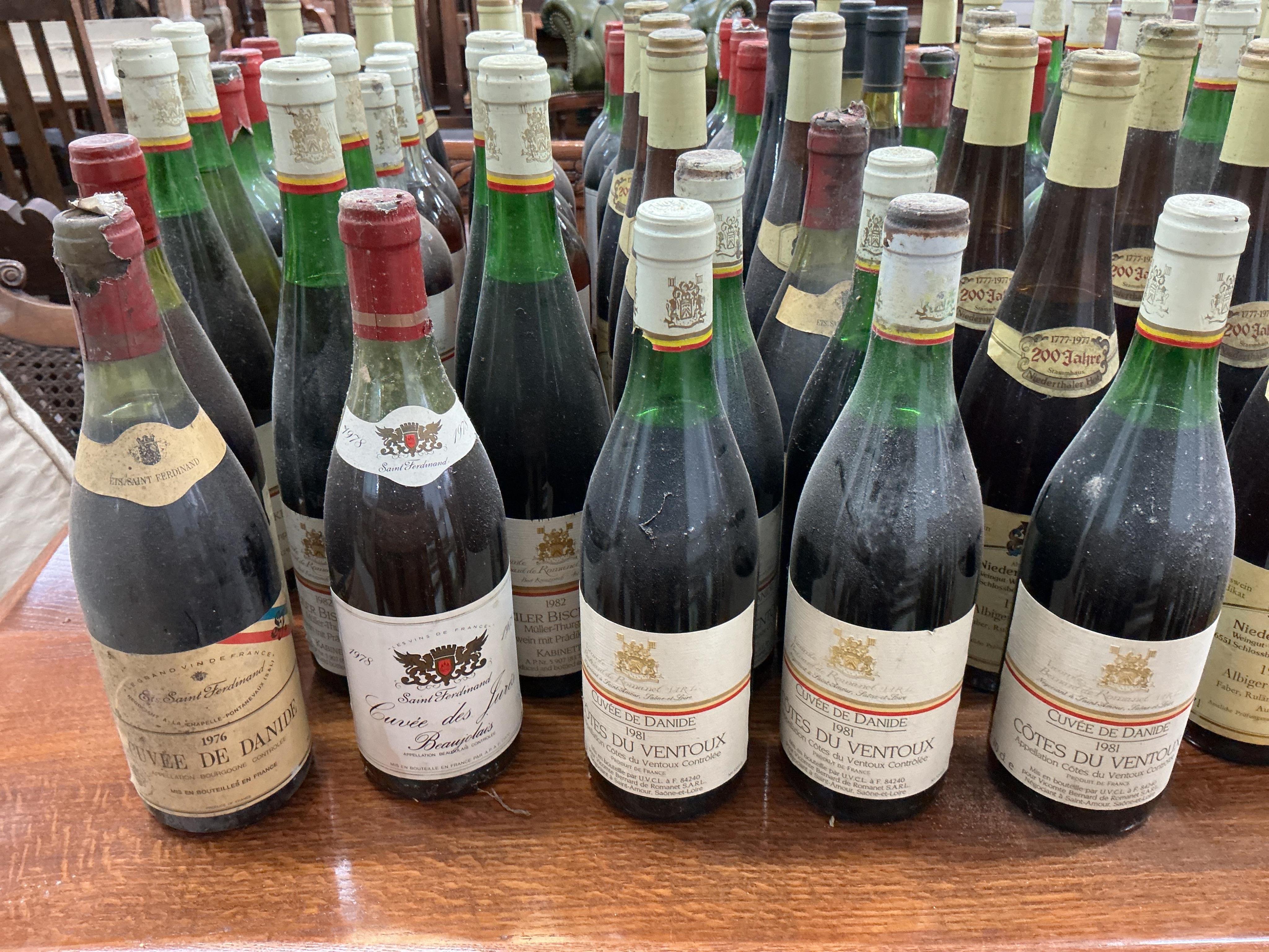 Approximately 150 bottles of assorted red, white and rosé wine together with two bottles of port